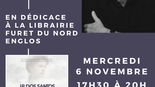 J.R. dos Santos en dédicace à la librairie Furet du Nord Englos