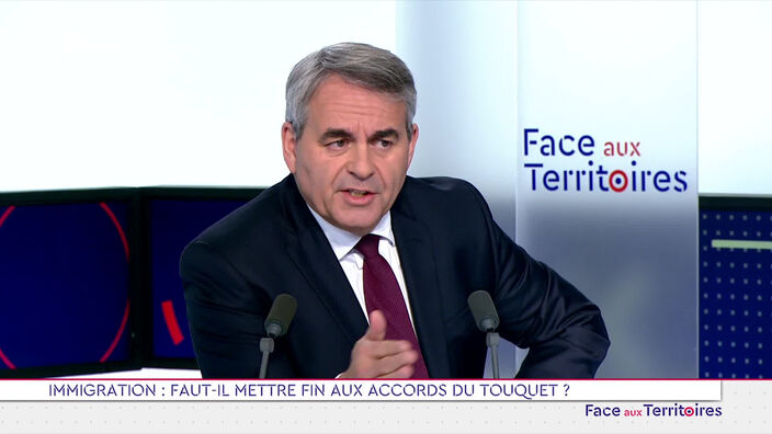 Xavier Bertrand était l'invité de Face aux Territoires.