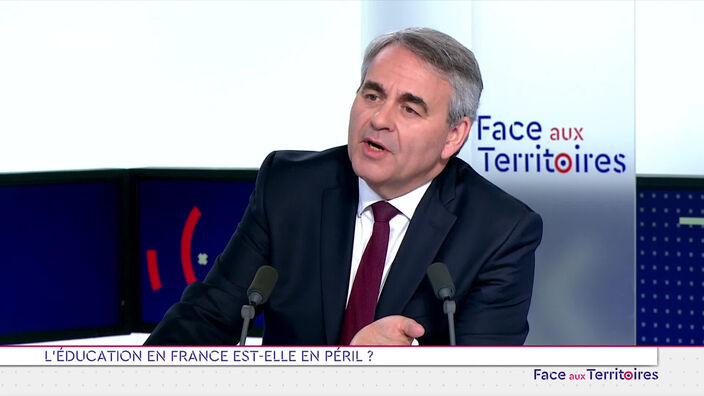 Xavier Bertrand était l'invité de Face aux Territoires.