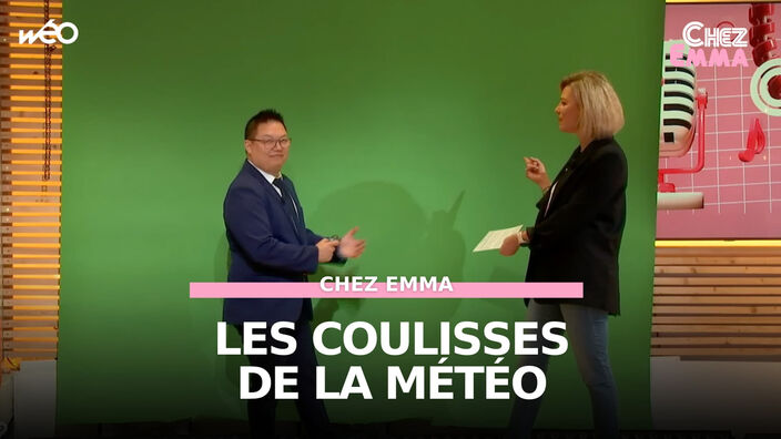 En coulisses : Emma présente la météo du week-end avec Denis !