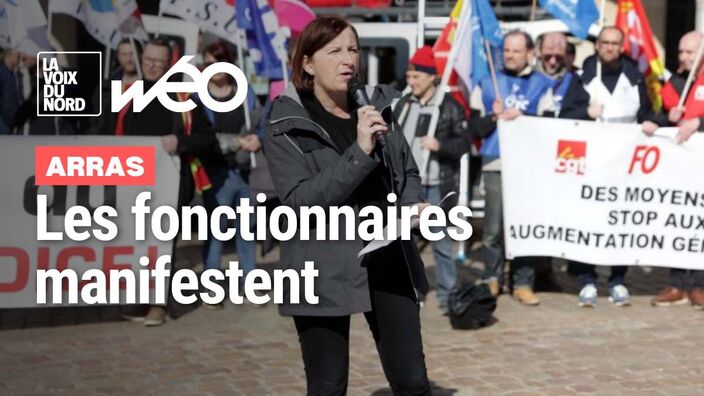 A Arras, des centaines de fonctionnaires manifestent