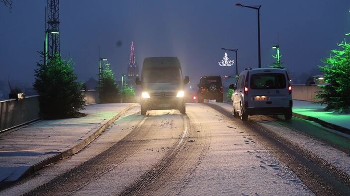 Neige à Hautmont ce jeudi