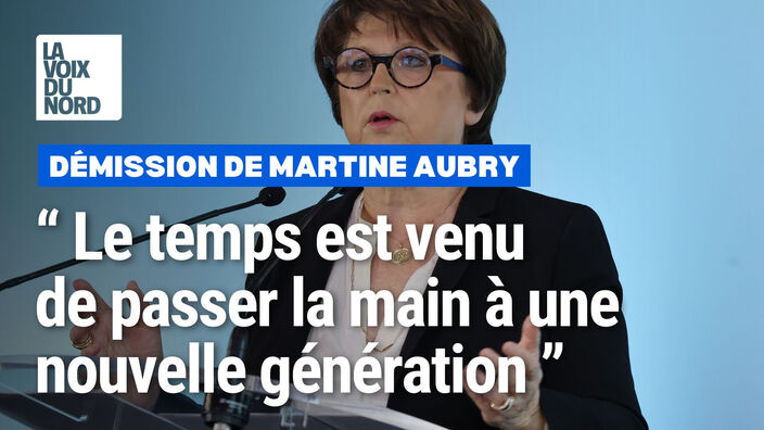 Martine Aubry annonce sa démission avec "un pincement au coeur"